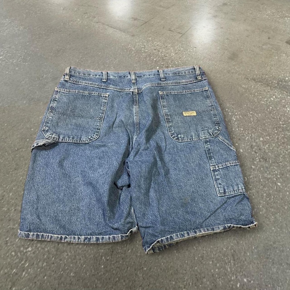 Vintage Wrangler Blue Carpenter Denim Shorts Mens 38 64K00MD